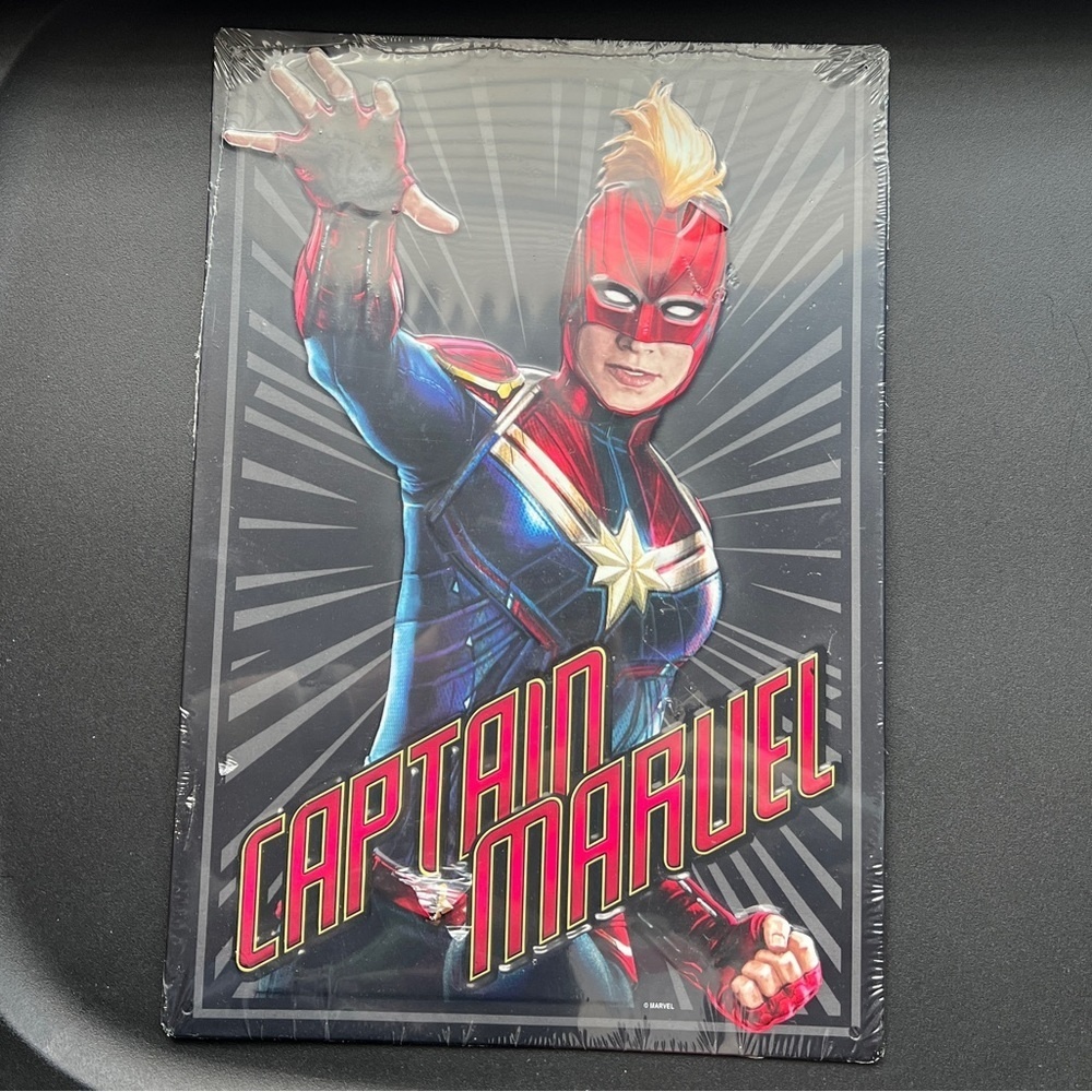 Captain Marvel Metal sign